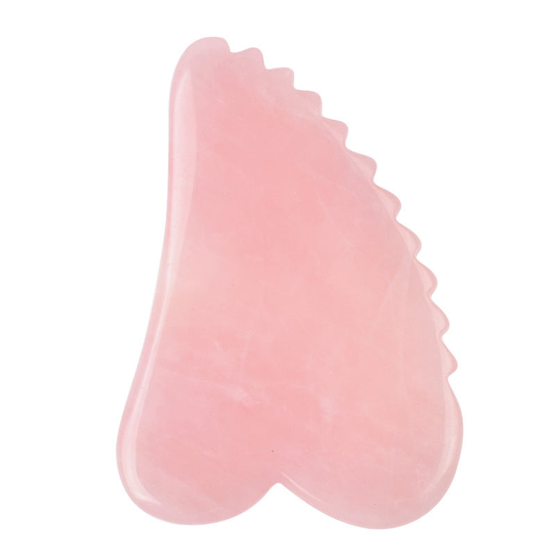 Ganze Massage Gua Sha Werkzeuge Natürlicher Rosenquarz Massagestein