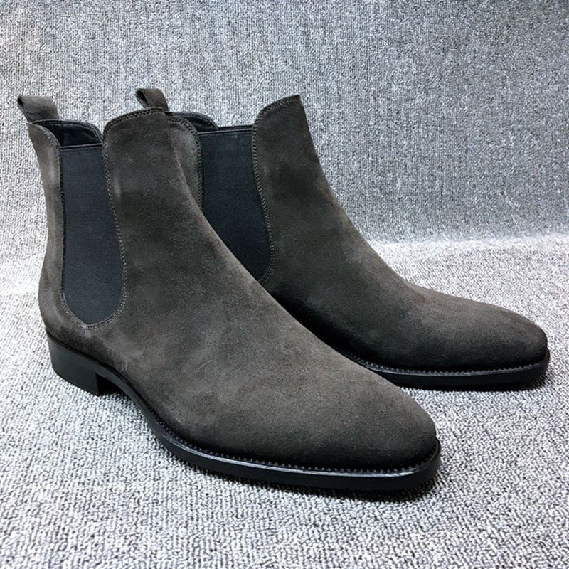 Botas de hombre, zapatos de caña alta