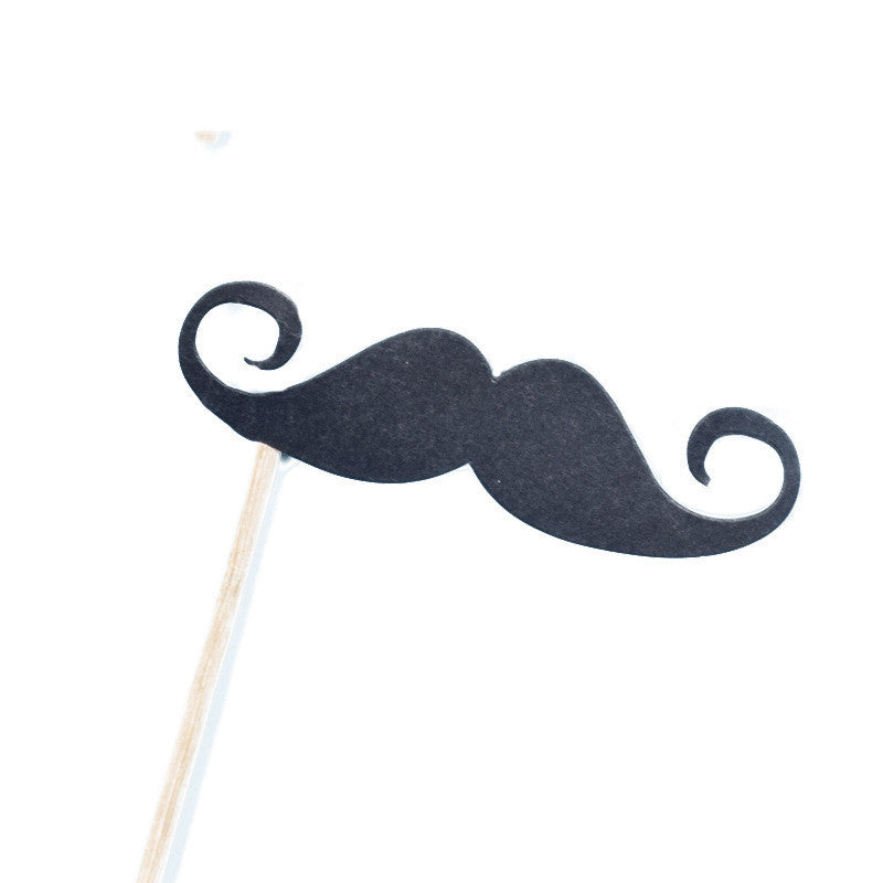 Paper Glasses Red Lips And Paper Mustache Photo Props