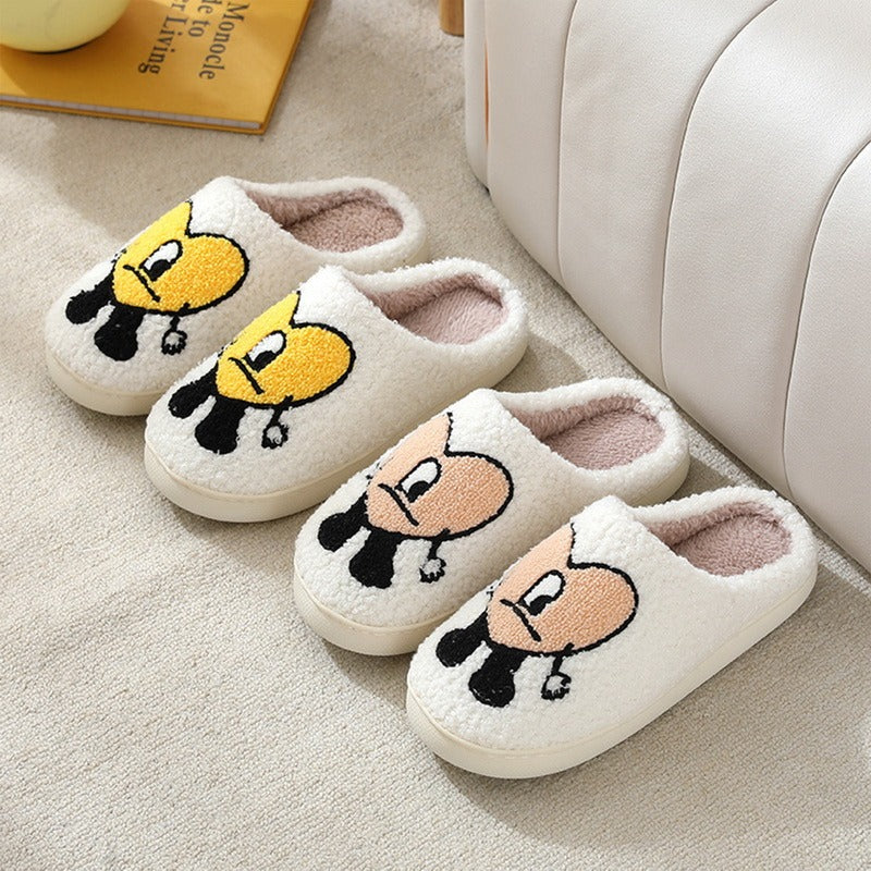 Bad Bunny Bad Bunny Love Autumn And Winter Couples Home Thick Bottom Cartoon Anti-Slip Slippers