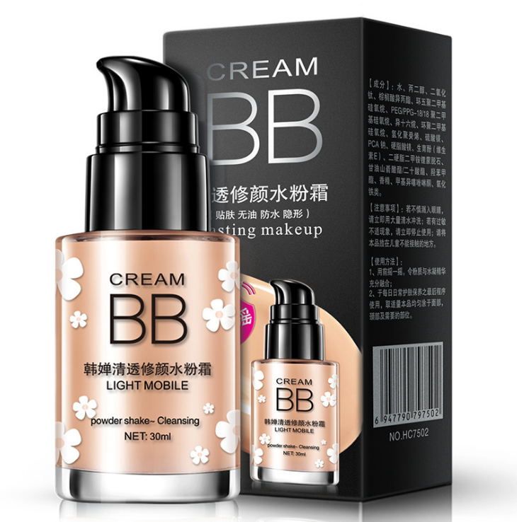 Klare und glatte Feuchtigkeitscreme Nude-Make-up BB-Creme Make-up Concealer feuchtigkeitsspendende BB-Creme