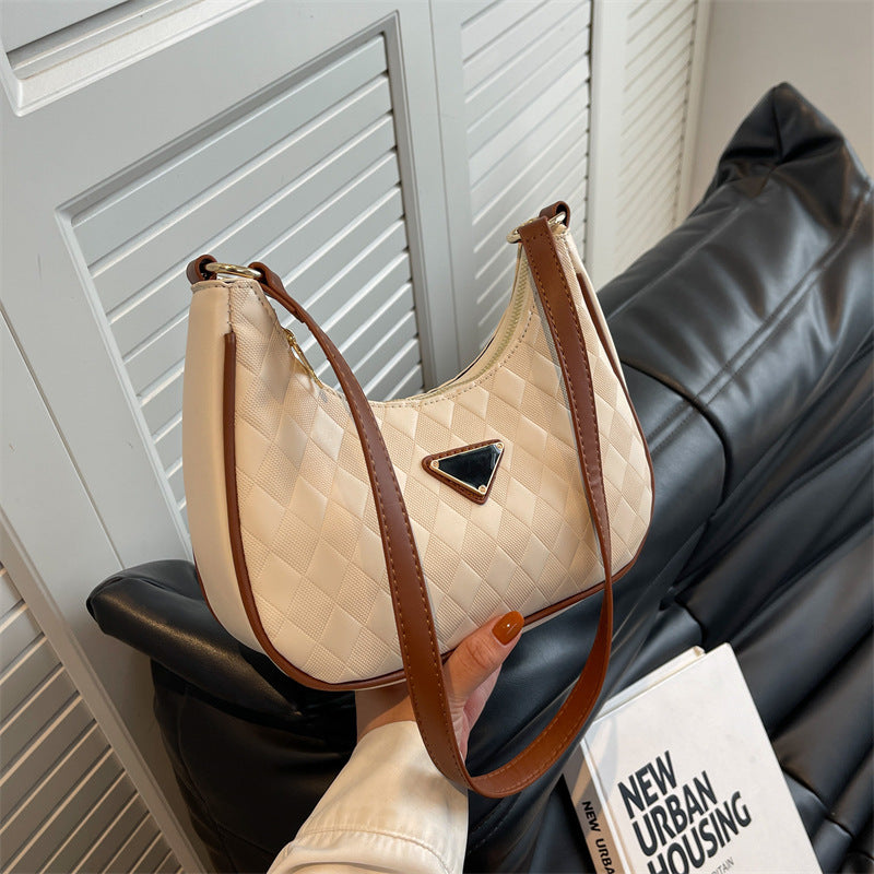 Women's Fashion Checkered Diagonal Bag