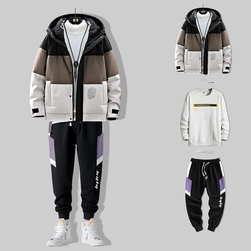 Men's down jacket short trendy brand