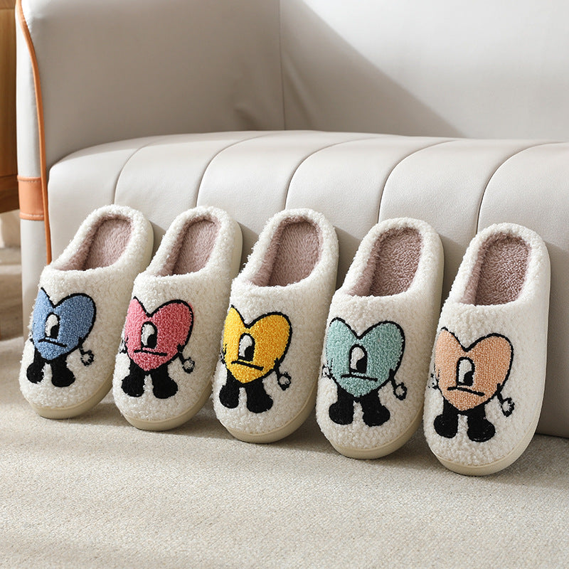 Bad Bunny Bad Bunny Love Autumn And Winter Couples Home Thick Bottom Cartoon Anti-Slip Slippers
