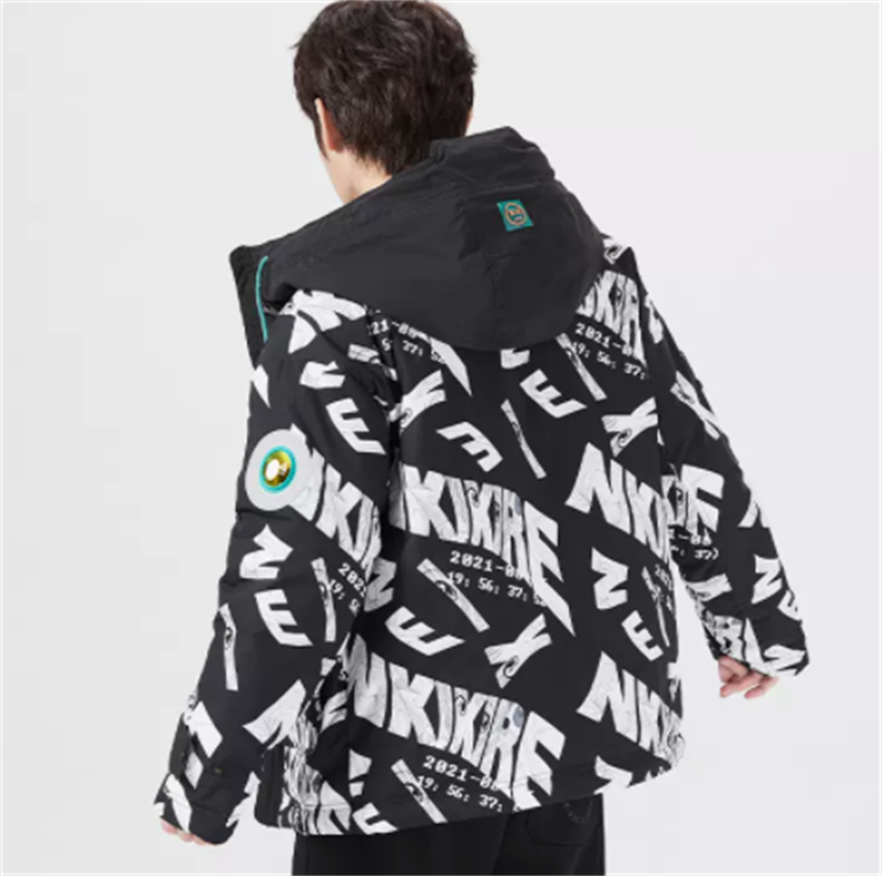 Kurze, dicke Daunenjacke für Herren mit Kälteschutz