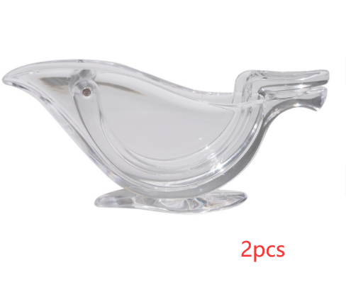 Exprimidor manual de limón acrílico transparente elegante con forma de pájaro, exprimidor de rodajas de limón, herramientas de cocina, gadgets