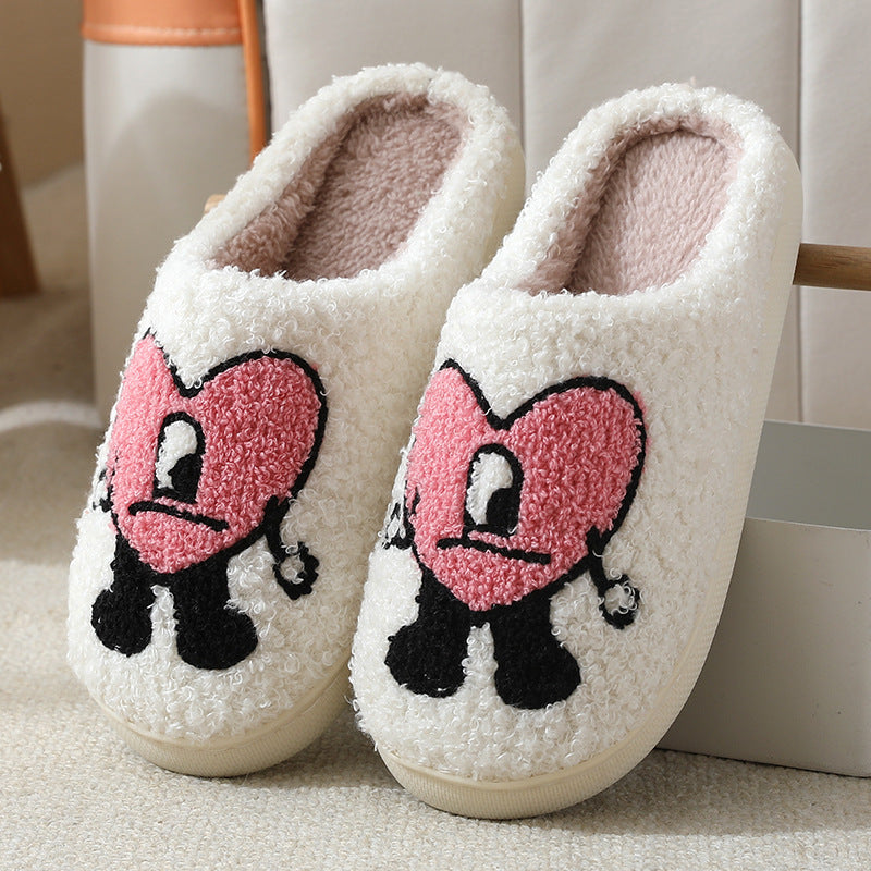 Bad Bunny Bad Bunny Love Autumn And Winter Couples Home Thick Bottom Cartoon Anti-Slip Slippers