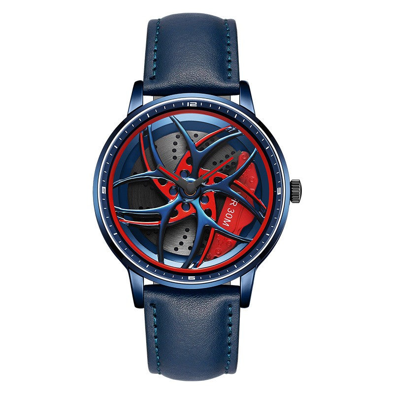 Herren-Quarzuhr mit drehbarem Riemen der Wheel-Serie