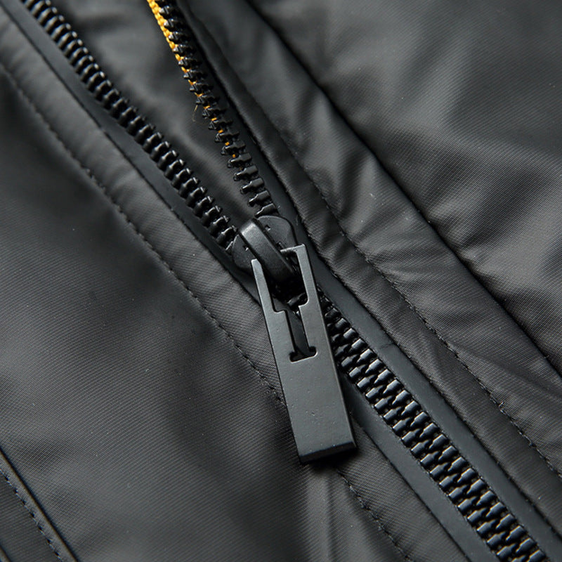 Chaqueta de plumón con capucha simple y gruesa para hombre