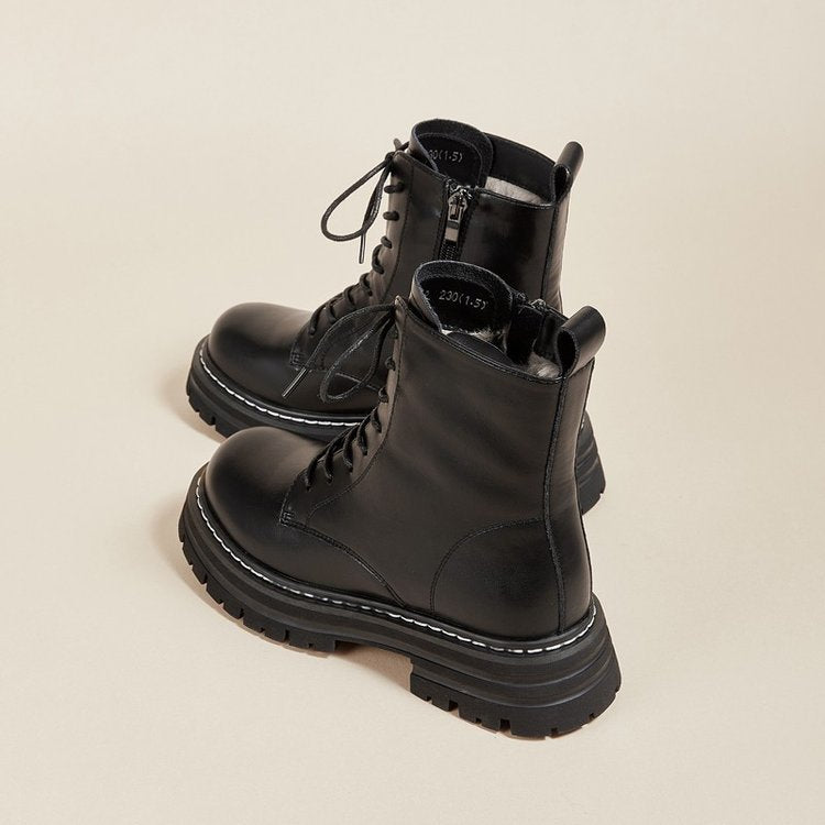 Plateau-Stiefeletten im Retro-Stil für kleine Männer im britischen Stil