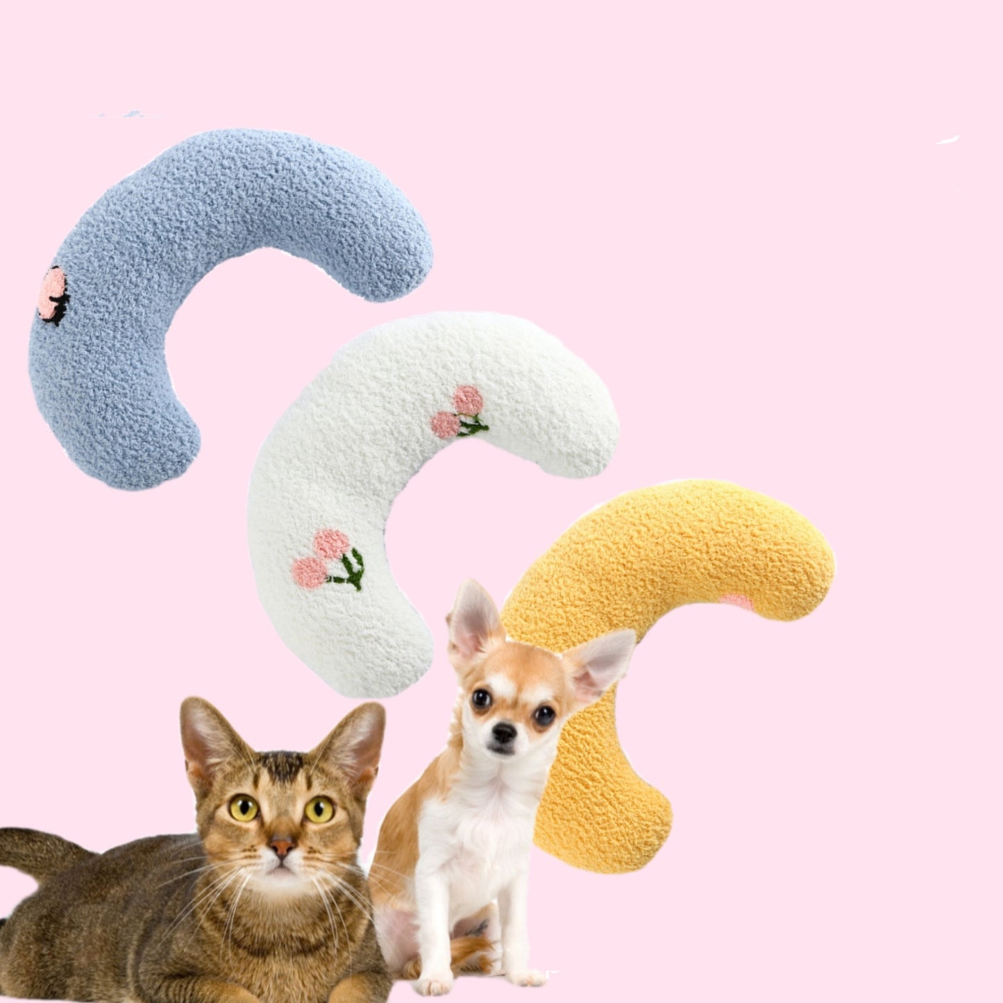 Almohada pequeña para gatos, moderna, protectora de cuello, para dormir profundamente, para cachorros, en forma de U, para mascotas, reposacabezas para gatitos, almohada para dormir para perros, productos para mascotas