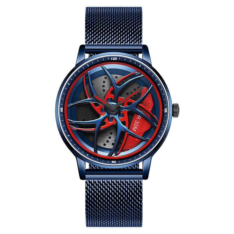 Herren-Quarzuhr mit drehbarem Riemen der Wheel-Serie