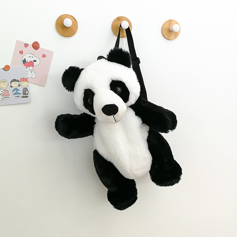 Niedlicher Panda-kleiner Rucksack-Mode-Jungen- und Mädchen-Karikatur-Plüsch-Tasche