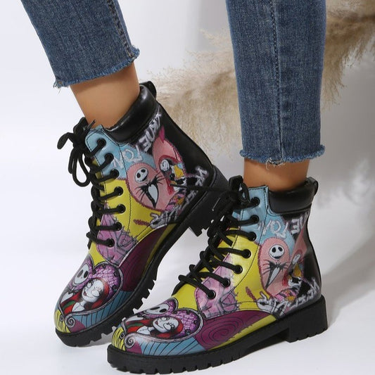 Platform Martin Boots Locomotive Women's Retro Boots