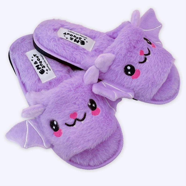Süße Fledermaus Hausschuhe Halloween Schuhe Winter warme Hausschuhe Damen Herren