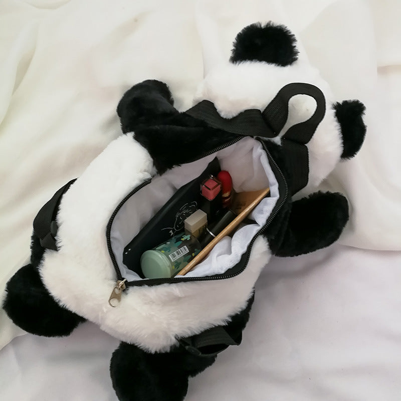 Niedlicher Panda-kleiner Rucksack-Mode-Jungen- und Mädchen-Karikatur-Plüsch-Tasche