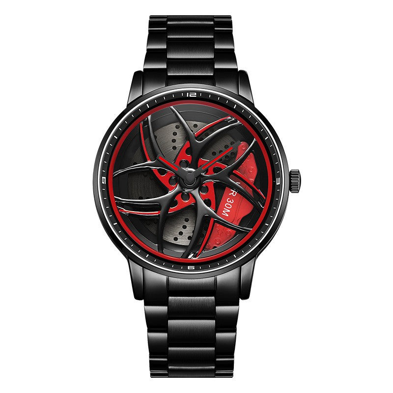 Herren-Quarzuhr mit drehbarem Riemen der Wheel-Serie
