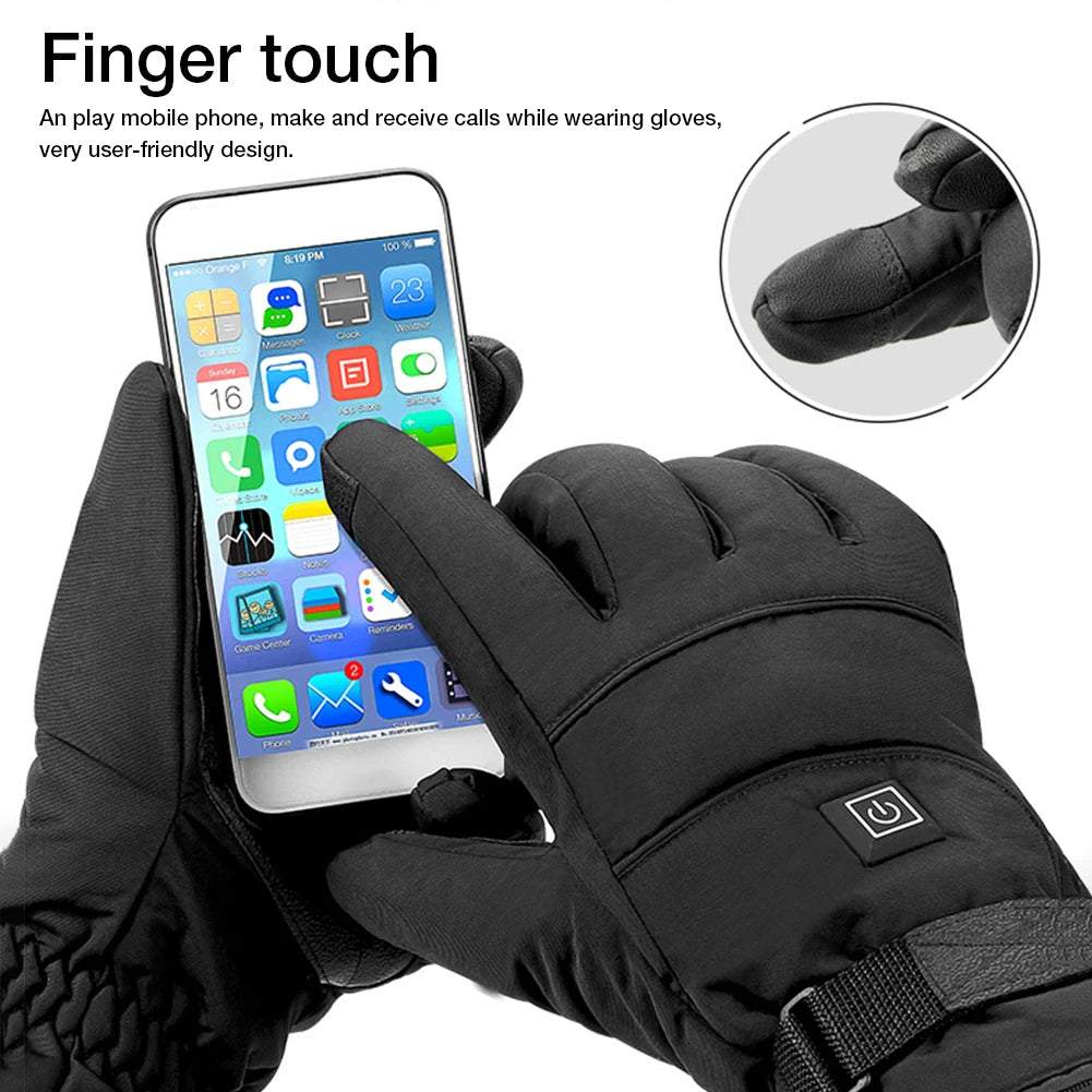 Elektrisch beheizte Winterhandschuhe Motorrad-Touchscreen-Handschuhe