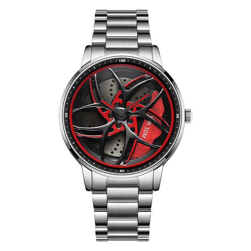 Herren-Quarzuhr mit drehbarem Riemen der Wheel-Serie