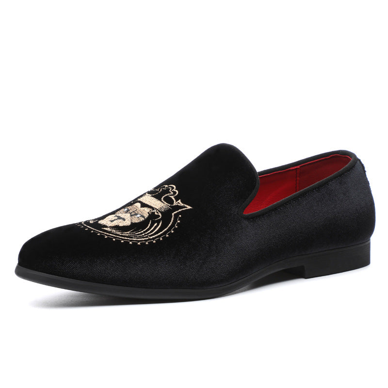Britische atmungsaktive Tods Freizeitschuhe Trendy bestickte Lederschuhe für Herren