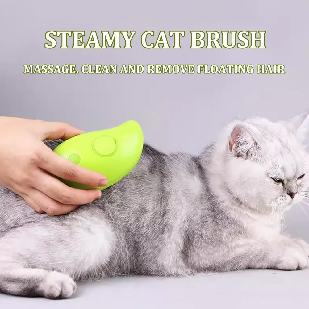 Cepillo de vapor 3 en 1 para gatos, cepillo de masaje con pulverizador eléctrico para perros y gatos, cepillo para masajes, cepillo para el cuidado de mascotas, cepillo para quitar el pelo de gato