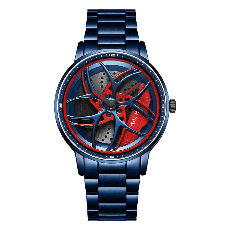 Herren-Quarzuhr mit drehbarem Riemen der Wheel-Serie