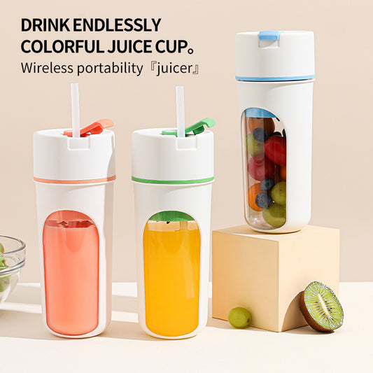 Exprimidor eléctrico de cocina con carga USB, inalámbrico, para jugos, frutas, naranjas, batidora, exprimidor, taza para picar hielo, procesador de alimentos, 2 unidades