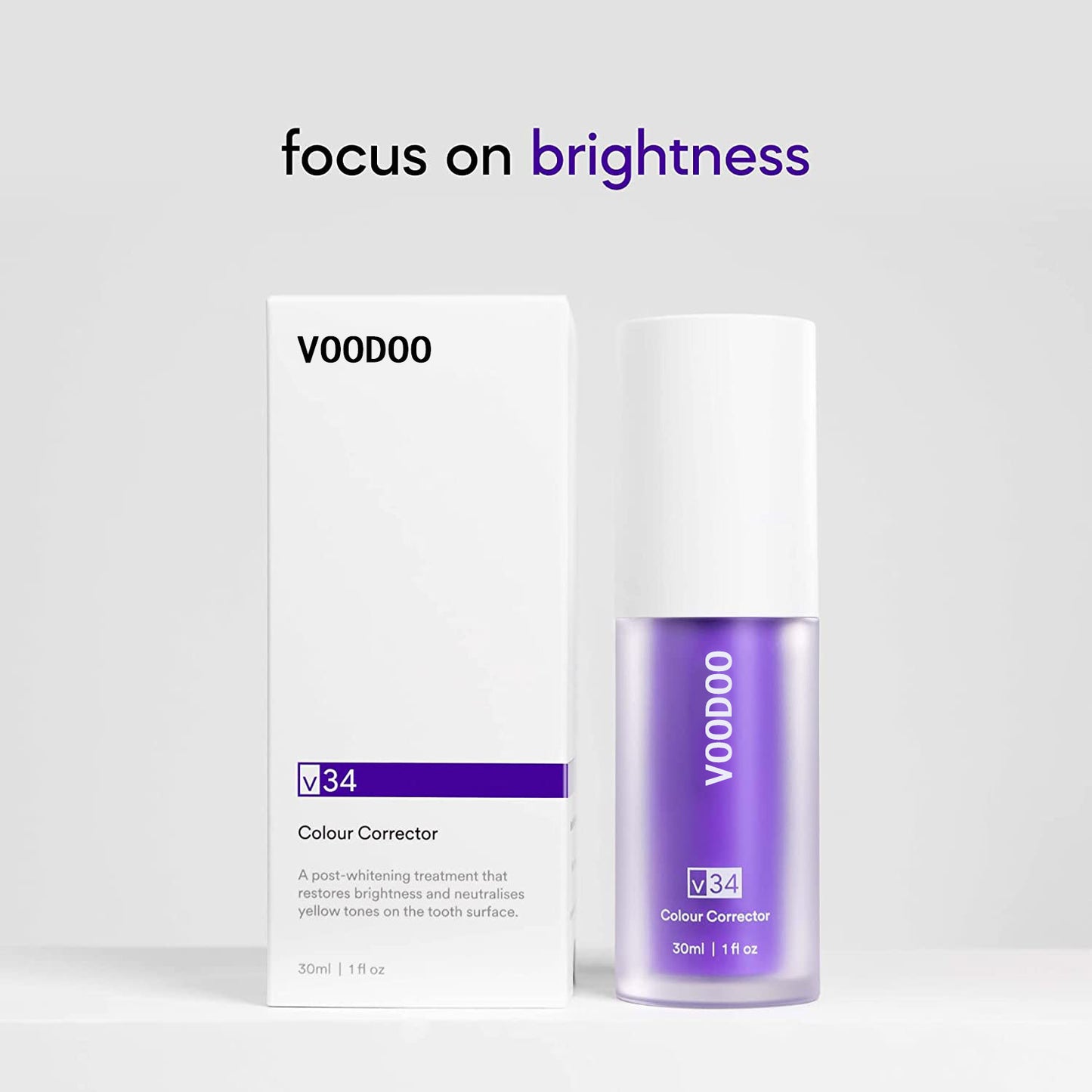 Teeth Whitening Essence V34 Purple Toothpaste Teeth Beauty Artifact Press-type Small Purple Bottle Cross-border Exclusively Available For Wholesale Delivery