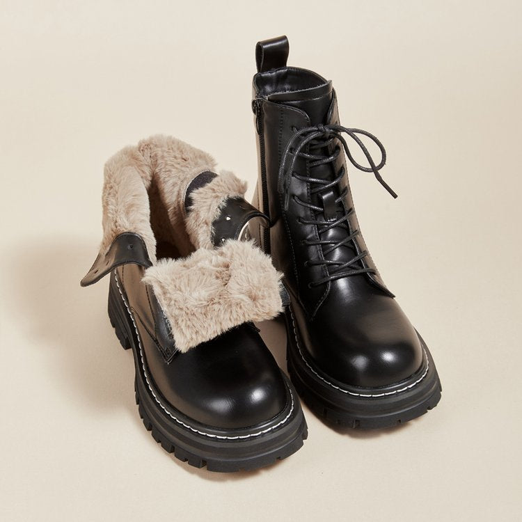 Plateau-Stiefeletten im Retro-Stil für kleine Männer im britischen Stil