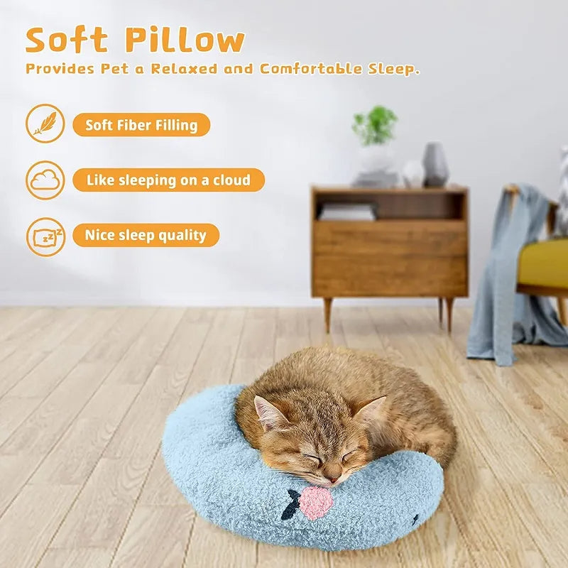 Almohada pequeña para gatos, moderna, protectora de cuello, para dormir profundamente, para cachorros, en forma de U, para mascotas, reposacabezas para gatitos, almohada para dormir para perros, productos para mascotas