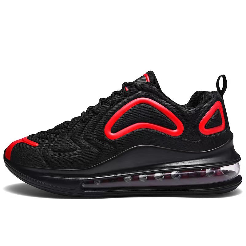 Lässige Air-Cushion-Schwarze Schuhe Herren Outdoor Atmungsaktive Schnür-Sneaker Laufsportschuhe