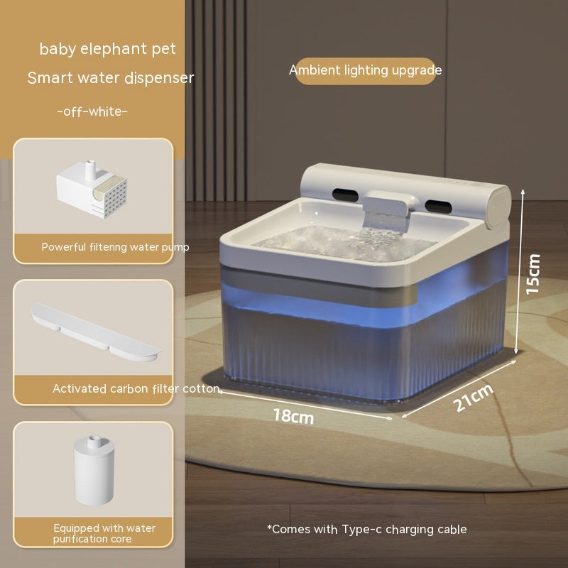 Intelligenter Wasserspender für Haustiere aus Kunststoff, gut aussehender Trinknapf mit Dreifachfilter, 4 l, große Kapazität, Wasserspender für Katzen, Haustierprodukte