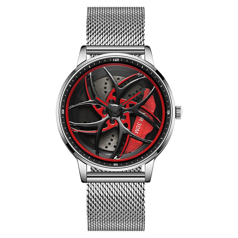 Herren-Quarzuhr mit drehbarem Riemen der Wheel-Serie