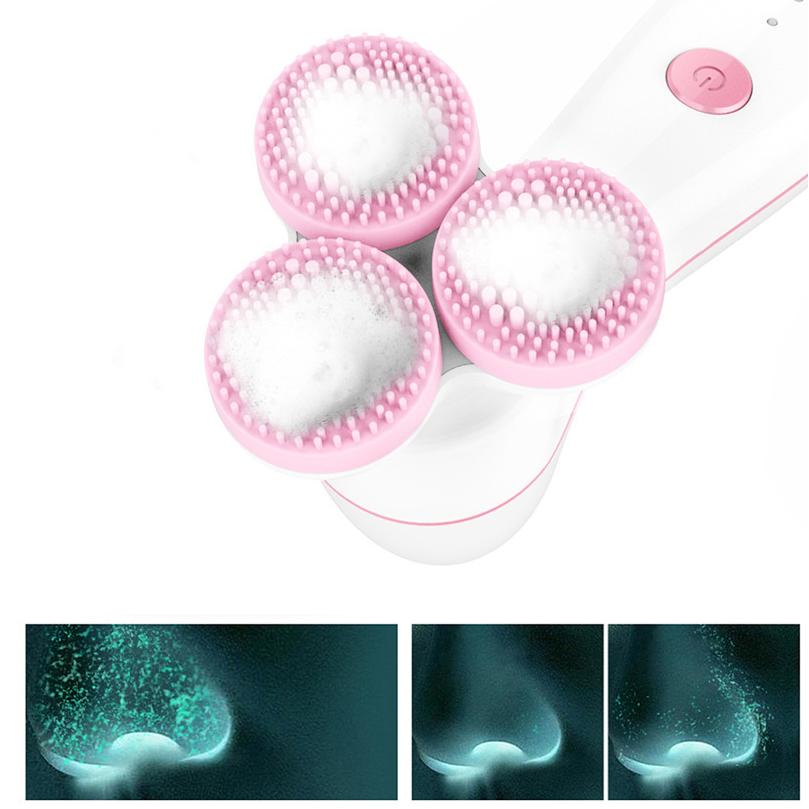 Drei runde 3D Silikon-Reinigungsinstrumente