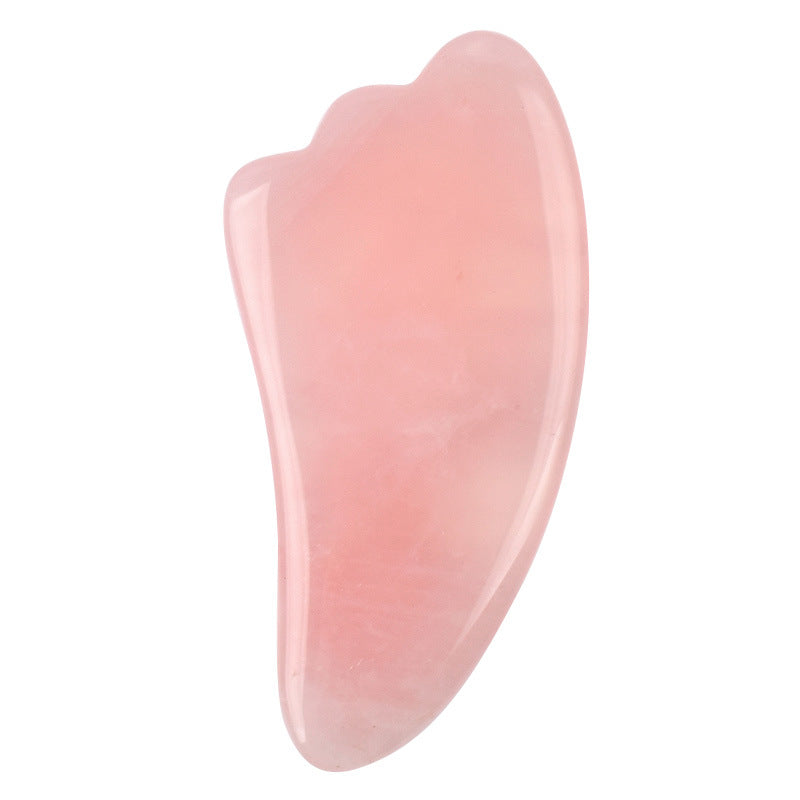 Ganze Massage Gua Sha Werkzeuge Natürlicher Rosenquarz Massagestein 