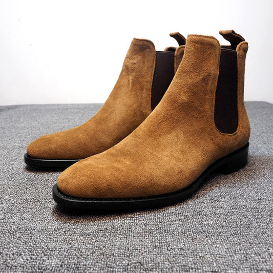 Botas de hombre, zapatos de caña alta