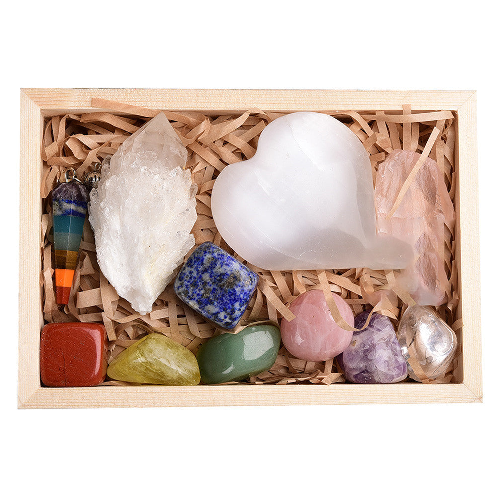 Amethyst Block Natürlicher Kristall Sechseckiges Prisma Kraftstein Exquisite Geschenkbox Verpackung