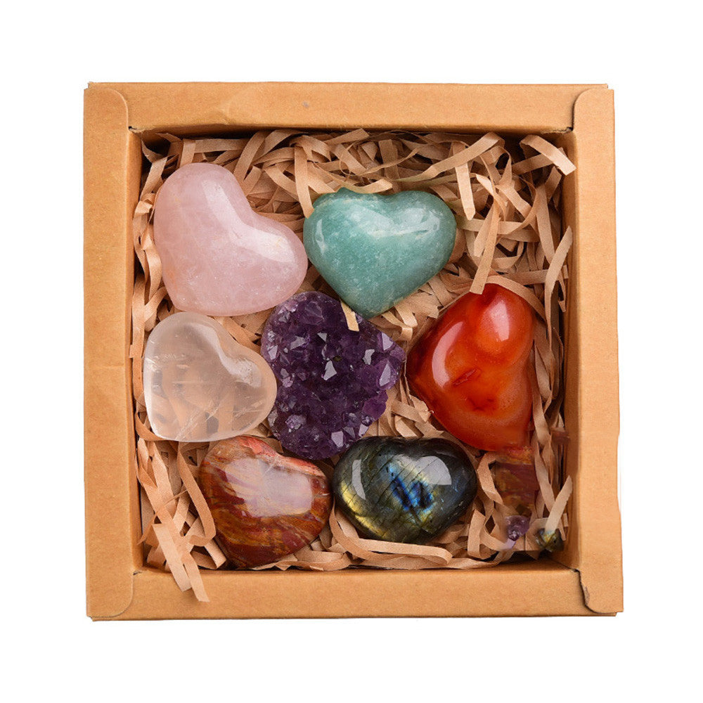 Amethyst Block Natürlicher Kristall Sechseckiges Prisma Kraftstein Exquisite Geschenkbox Verpackung