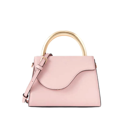Gebogene, farbblockierende Handgelenktasche aus Metall, tragbare Messenger-Tasche für Damen