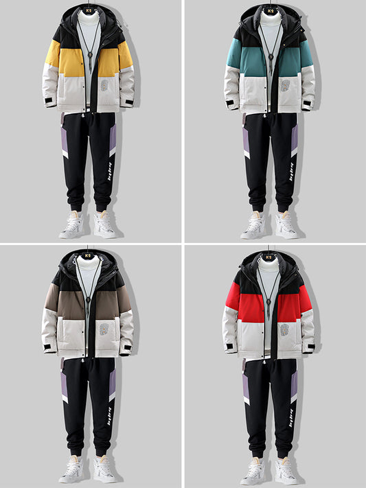 Men's down jacket short trendy brand