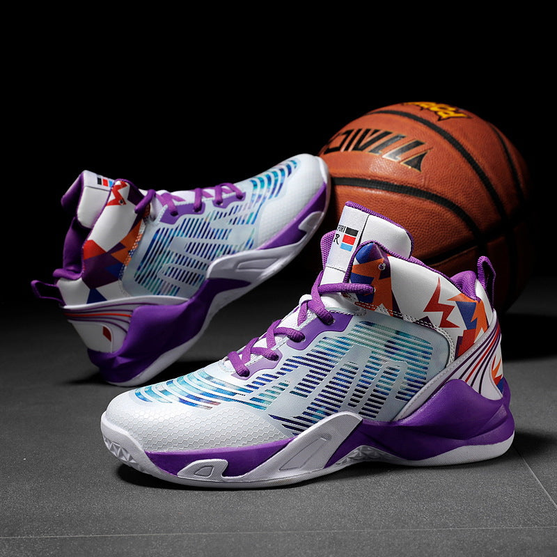 ShoeBreathable Student Sneakers Junior High School Boyss Basketball Sneakers Non-sli p