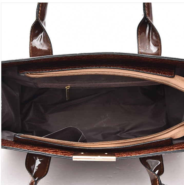 Embossed large capacity versatile crossbody bag
