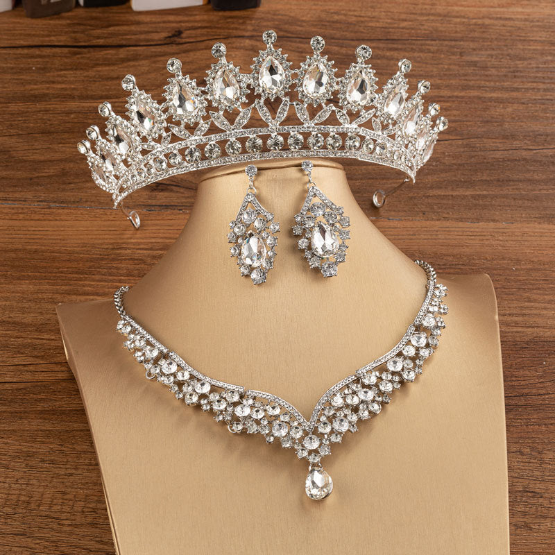 Brautkrone, Hochzeit, Legierung, Diamantkrone, modisch, eleganter Kopfschmuck