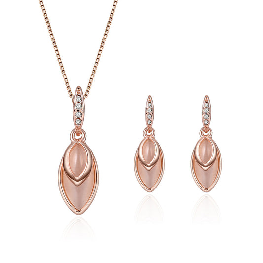 Conjunto de joyas con gemas, accesorios europeos y americanos, conjunto de joyas para bodas y novias