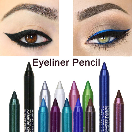 Delineador de ojos en gel de doble uso, duradero, resistente al agua y al sudor