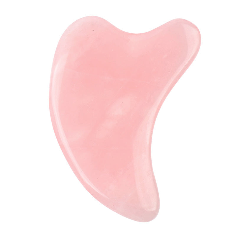 Ganze Massage Gua Sha Werkzeuge Natürlicher Rosenquarz Massagestein 