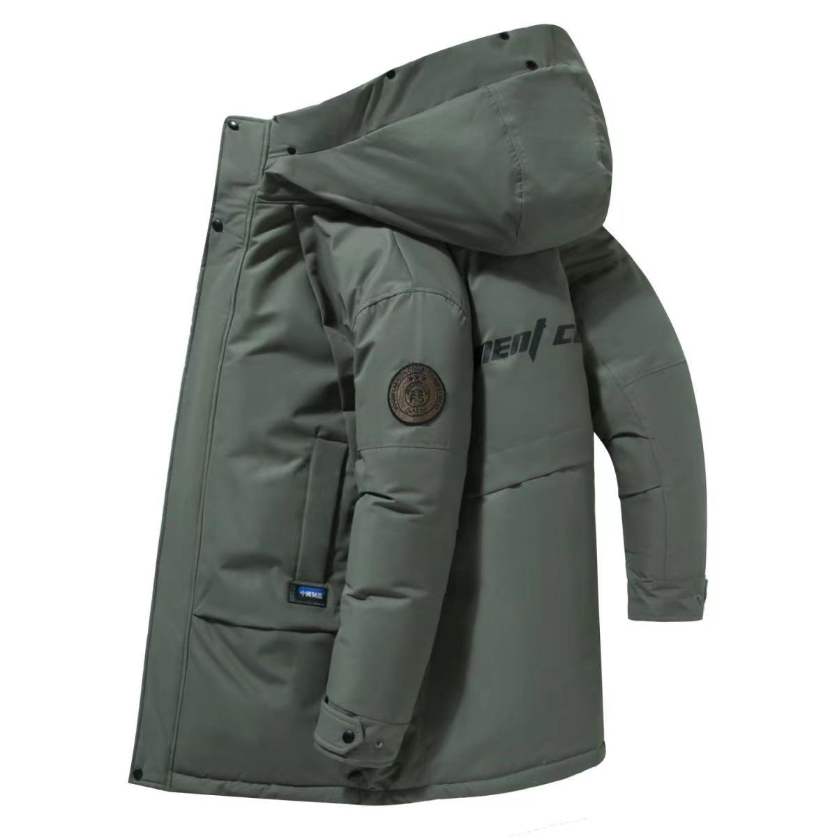 Winter Daunenjacke Herren Mittellang Verdickte Warme Freizeit Arbeitskleidung Herrenmantel