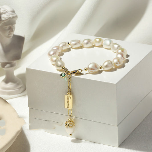 Pulsera de perlas naturales