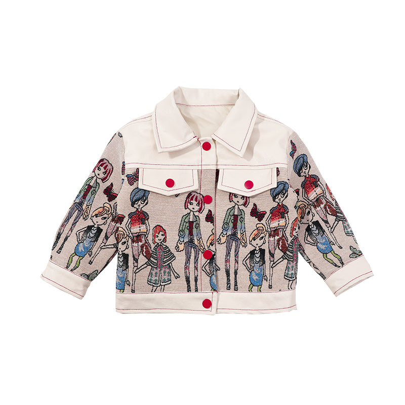 Nueva chaqueta de cuero de moda para niñas