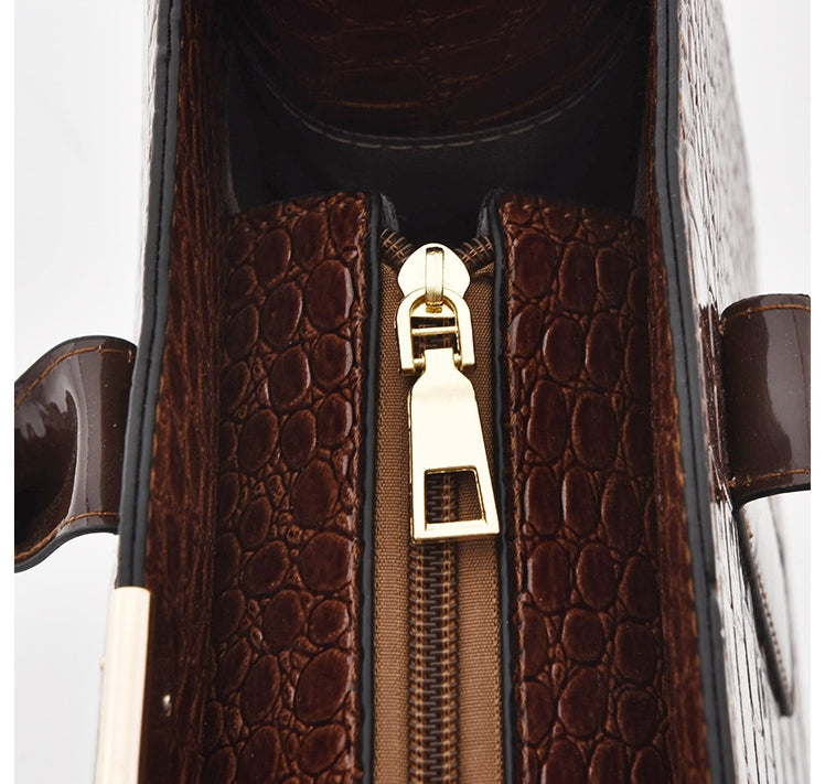 Embossed large capacity versatile crossbody bag